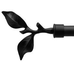 Закінчення для карнизу Orvit ЛИСТОК ТРОЯНДИ 25 мм ЧОРНИЙ ОКСАМИТ 