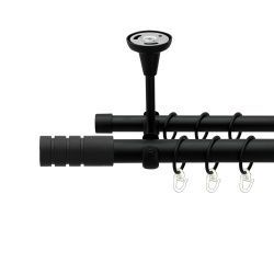 Модуло Дворядний Відкритий до стелі Гладка труба Кільце металеве Чорний оксамит 