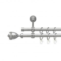 Етернія Дворядний Відкритий Гладка труба Кільце металеве Хром 