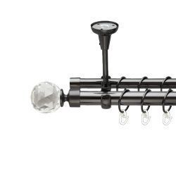 Люміера Дворядний Відкритий до стелі Гладка труба Кільце металеве Онікс 