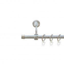 Заглушка Однорядний Відкритий Гладка труба Кільце металеве Біле золото 