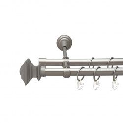 Борджеза Дворядний Відкритий Гладка труба Кільце металеве Сатин 