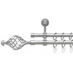 Арезо Дворядний Відкритий Гладка труба Кільце металеве Хром 