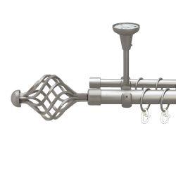 Арезо Дворядний Відкритий до стелі Гладка труба Кільце металеве Сатин 