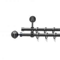 Авея Дворядний Відкритий Гладка труба Кільце фасонне металеве  Онікс 