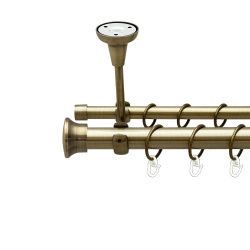 Дуо Дворядний Відкритий до стелі Гладка труба Кільце металеве Антик 