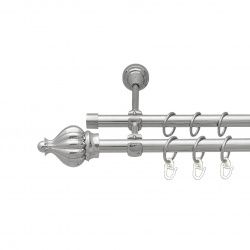 Таджа Дворядний Відкритий Гладка труба Кільце металеве Хром 