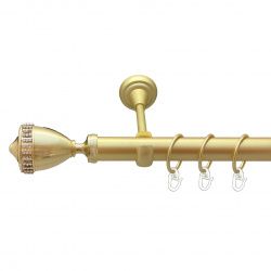 Етернія Однорядний Відкритий Гладка труба Кільце металеве Золото матове 