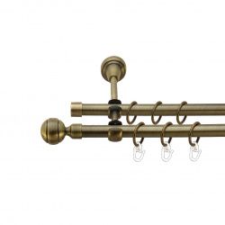 Паола Дворядний Відкритий Гладка труба Кільце металеве Антик 