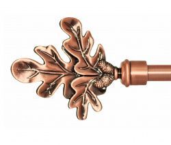 Закінчення для карнизу Orvit ЛИСТОК ДУБА 16 мм МІДЬ 