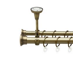 Дуо Дворядний Відкритий до стелі Гладка труба Кільце металеве Антик 