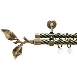 Листок троянди Дворядний Відкритий Скручена труба Кільце металеве Антик 