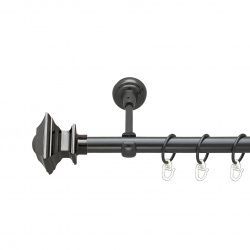 Борджеза Однорядний Відкритий Гладка труба Кільце металеве Онікс 