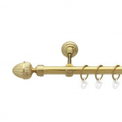 Одеон Однорядний Відкритий Гладка труба Кільце металеве Золото 