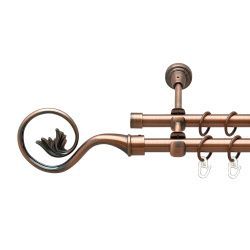 Ніка Дворядний Відкритий Гладка труба Кільце металеве Мідь 