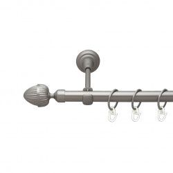 Одеон Однорядний Відкритий Гладка труба Кільце металеве Сатин 