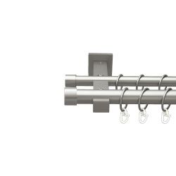 Заглушка Дворядний Техно Гладка труба Кільце металеве Сатин 