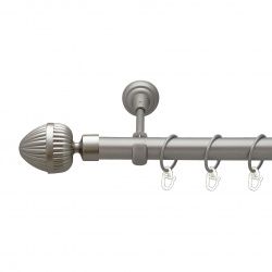 Одеон Однорядний Відкритий Гладка труба Кільце металеве Сатин 