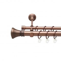 Люксор Дворядний Відкритий Гладка труба Кільце металеве Мідь 