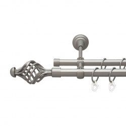 Арезо Дворядний Відкритий Гладка труба Кільце металеве Сатин 