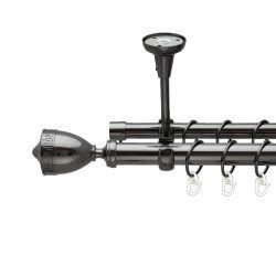 Афіна Дворядний Відкритий до стелі Гладка труба Кільце металеве Онікс 