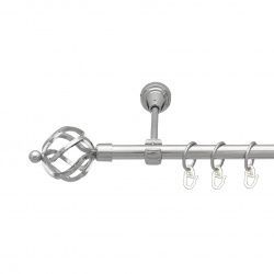 Ажур Однорядний Відкритий Гладка труба Кільце металеве Хром 