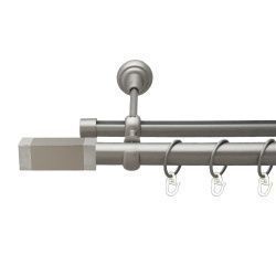 Квадро Дворядний Опозитний Гладка труба Кільце металеве Сатин 