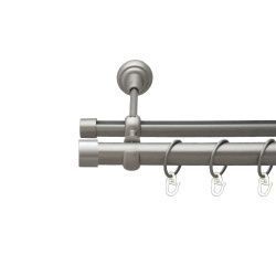 Заглушка Дворядний Опозитний Гладка труба Кільце металеве Сатин 