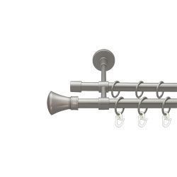 Люксор Дворядний Закритий Гладка труба Кільце металеве Сатин 