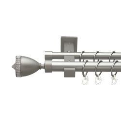 Етернія Дворядний Техно Гладка труба Кільце металеве Сатин 