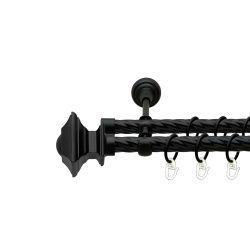 Борджеза Дворядний Відкритий Скручена труба Кільце металеве Чорний оксамит 