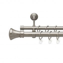 Люксор Дворядний Відкритий Гладка труба Кільце металеве Нержавіюча сталь 