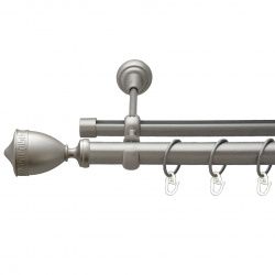 Афіна Дворядний Опозитний Гладка труба Кільце металеве Сатин 