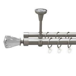 Лучетта Дворядний Відкритий до стелі Гладка труба Кільце металеве Сатин 