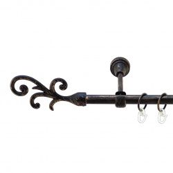 Фала Однорядний Відкритий Гладка труба Кільце металеве Чорне золото 