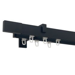 Карниз Square line Квадро  14-17 см Чорний оксамит 240 