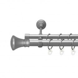 Люксор Дворядний Відкритий Гладка труба Кільце металеве Сатин 