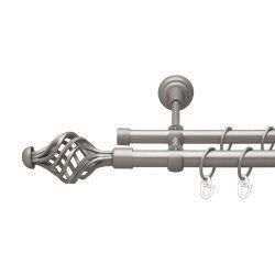 Арезо Дворядний Відкритий Гладка труба Кільце металеве Сатин 