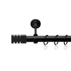 Акорда Однорядний Відкритий Гладка труба Кільце металеве Чорний оксамит 