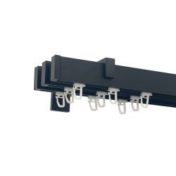 Карниз Square line Заглушка  11-14-17 см Чорний оксамит 160 