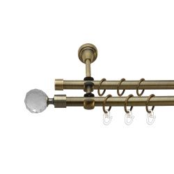 Люміера Дворядний Відкритий Гладка труба Кільце металеве Антик 