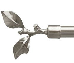 Закінчення для карнизу Orvit ЛИСТОК ТРОЯНДИ 25 мм НЕРЖАВІЮЧА СТАЛЬ 