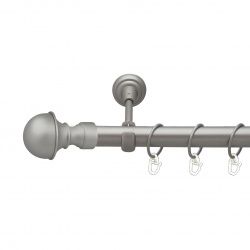 Бостон Однорядний Відкритий Гладка труба Кільце металеве Сатин 