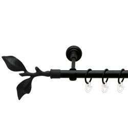 Листок троянди Однорядний Відкритий Гладка труба Кільце металеве Чорний оксамит 