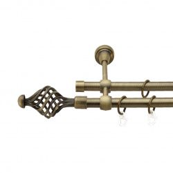 Арезо Дворядний Литий Гладка труба Кільце металеве Антик 