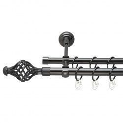 Арезо Дворядний Відкритий Гладка труба Кільце металеве Онікс 