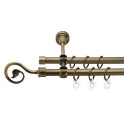 Лукка Дворядний Відкритий Гладка труба Кільце металеве Антик 