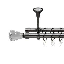 Лучетта Дворядний Відкритий до стелі Гладка труба Кільце металеве Онікс 