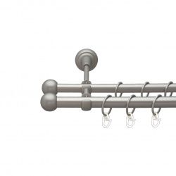 Куля болонь Дворядний Відкритий Гладка труба Кільце металеве Сатин 