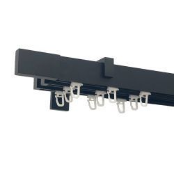 Карниз Square line Квадро  11-14-17 см Чорний оксамит 400 